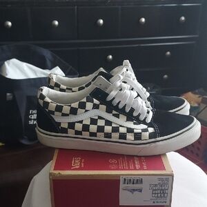 Vans Black and White Checkerboard Shoes
